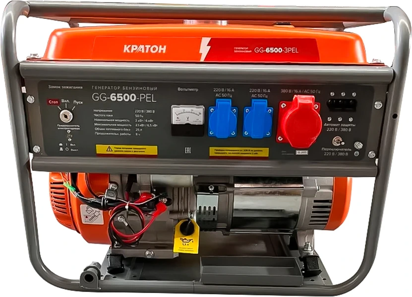 Бензиновый генератор Кратон GG-6500-3РEL
