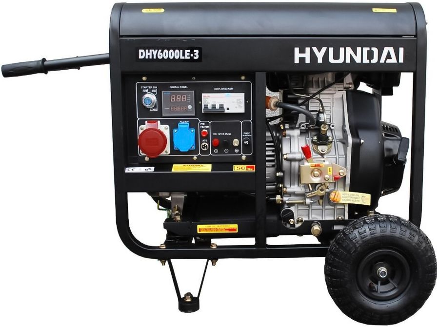 Дизельный генератор Hyundai DHY 6000LE-3 фото#2