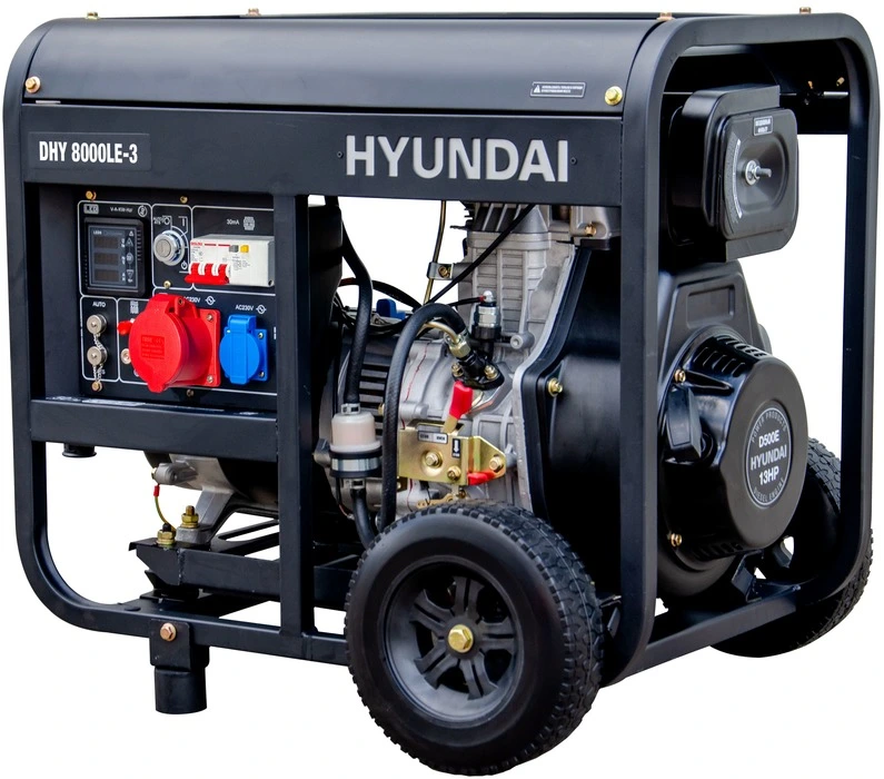 Дизельный генератор Hyundai DHY 8000LE-3