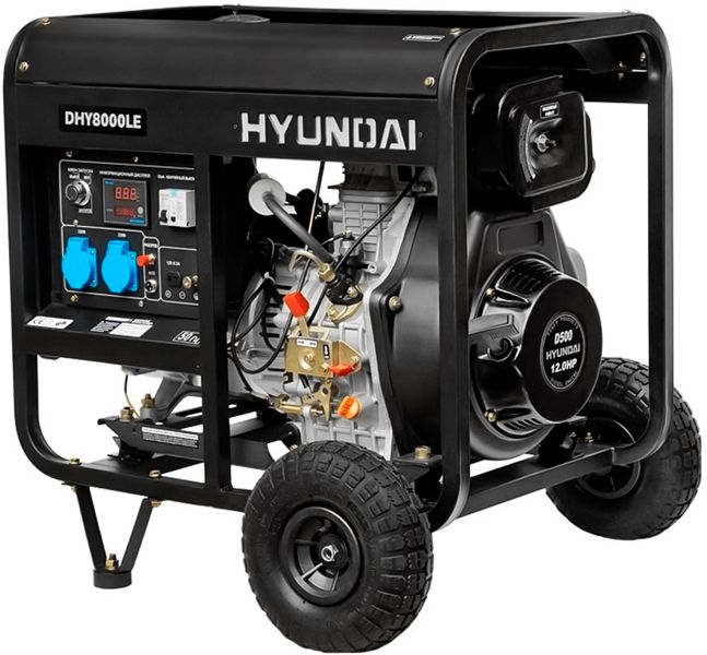Дизельный генератор Hyundai DHY 8000LE фото#2