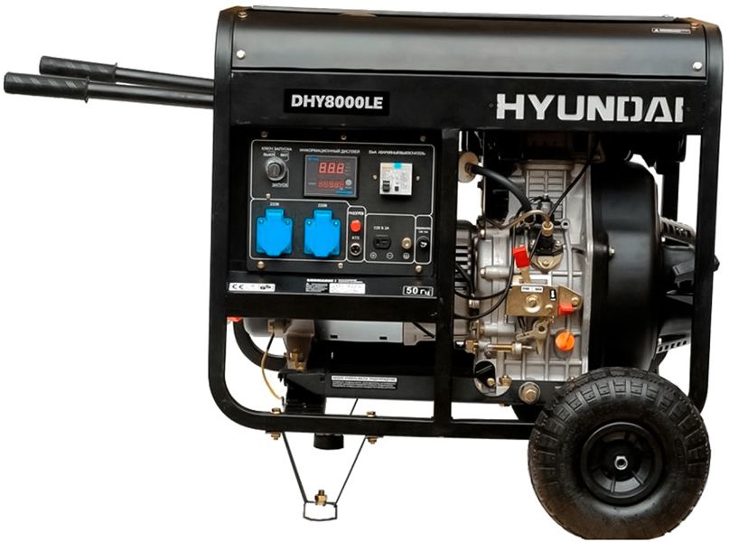 Дизельный генератор Hyundai DHY 8000LE фото#3