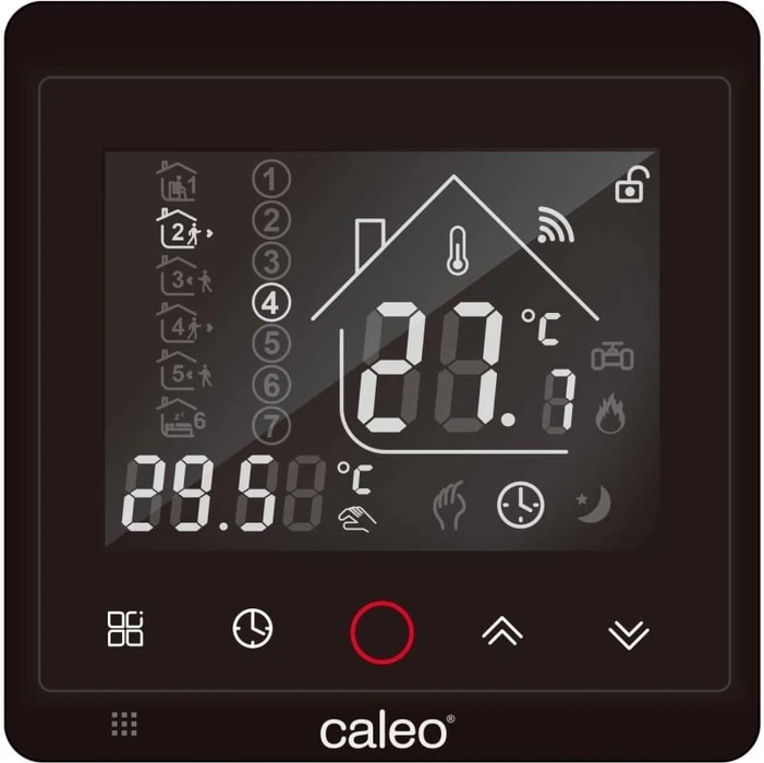 Терморегулятор для теплого пола Caleo С936 Wi-Fi black lux