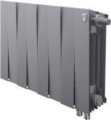 Биметаллический радиатор Royal Thermo Pianoforte 300 VDR80 8 секц. Silver Satin