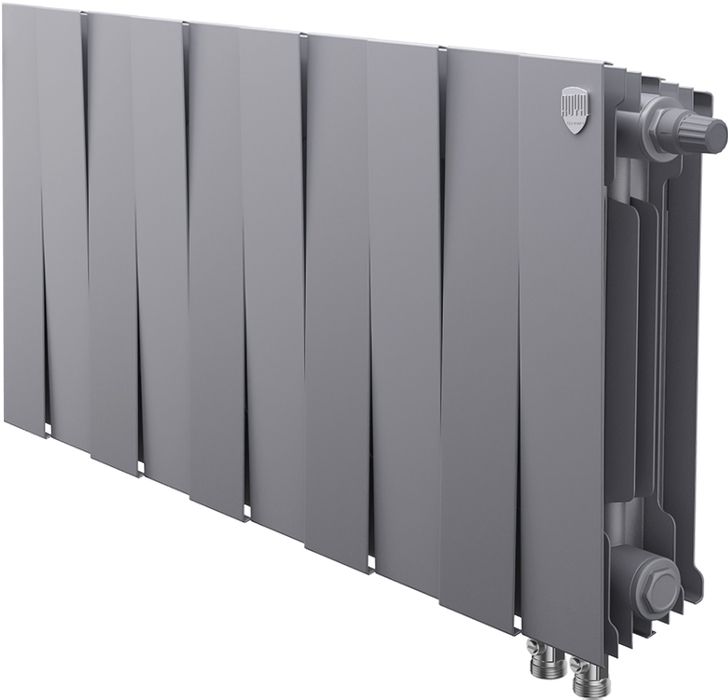 Биметаллический радиатор Royal Thermo Pianoforte 300 VDR80 10 секц. Silver Satin