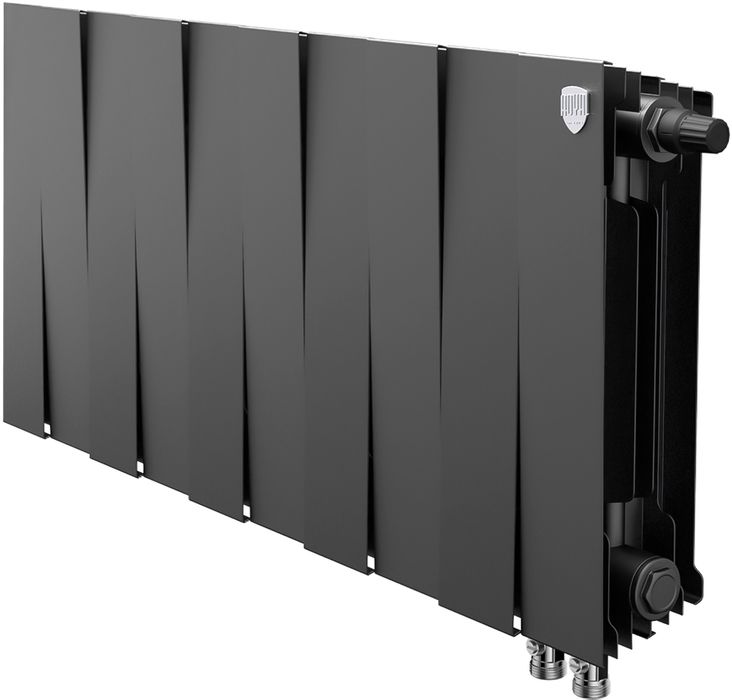 Биметаллический радиатор Royal Thermo Pianoforte 300 VDR80 10 секц. Noir Sable