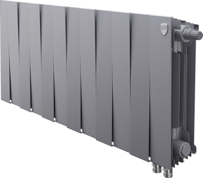 Биметаллический радиатор Royal Thermo Pianoforte 300 VDR80 12 секц. Silver Satin