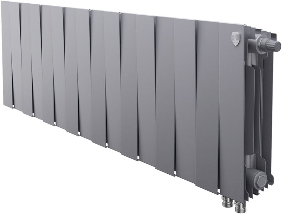 Биметаллический радиатор Royal Thermo Pianoforte 300 VDR80 16 секц. Silver Satin