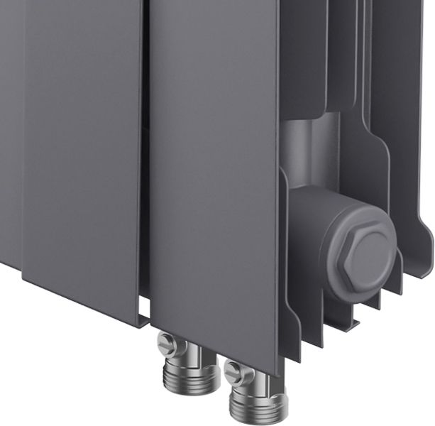 Биметаллический радиатор Royal Thermo PianoForte 200 Silver Satin VDR80 - 16 секц. фото#3