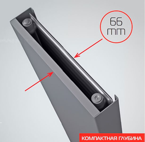Стальной панельный радиатор Royal Thermo Flat 500-1800 Noir Sable фото#3