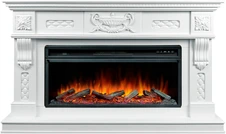 Линейный электрокамин Royal Flame Corsica с очагом Vision 42 LOG LED (матовый белый)