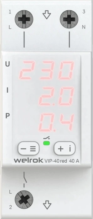 Реле напряжения Welrok VIP-40 red