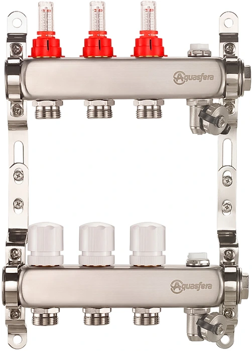Для отопления Aquasfera 1" ВР/ВР 3 вых 3/4" НР (9501)