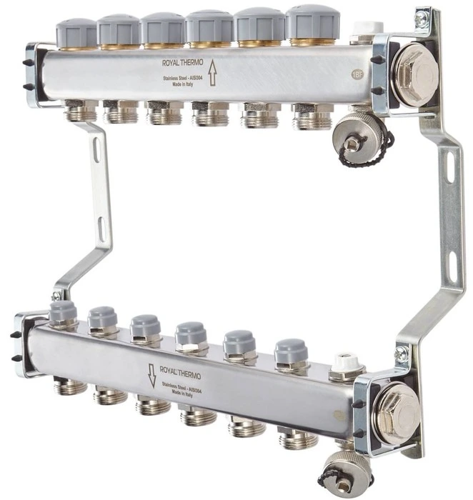 Для отопления Royal Thermo 1" ВР-3/4" НР, 11 выходов, нерж. (RTE 51.111)