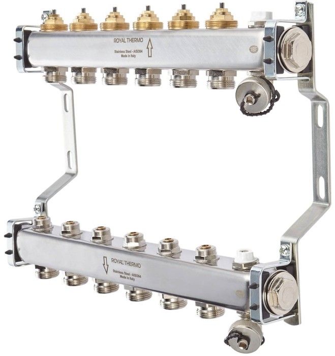 Для отопления Royal Thermo 1" ВР-3/4" НР, 11 выходов, нерж. (RTE 51.111) фото#2