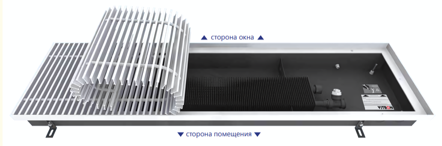 Внутрипольный конвектор Vitron ВК.75.200.3000.2ТГ.РР.ААС фото#5