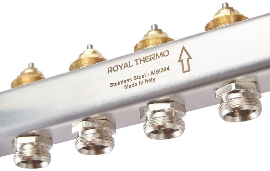 Для отопления Royal Thermo 1" ВР-3/4" НР, 10 выходов, нерж. (RTE 51.110) фото#4