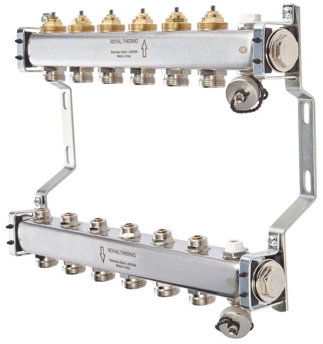 Для отопления Royal Thermo 1" ВР-3/4" НР, 3 выхода, нерж. (RTE 51.103) фото#2