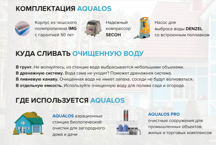 Станция биологической очистки АКВАЛОС 150 3.0 м фото#3