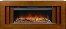 Линейный электрокамин Royal Flame Line 42 (орех) с очагом Vision 42 LOG LED