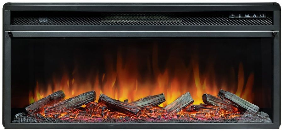 Линейный электрокамин Royal Flame Line 42 (орех) с очагом Vision 42 LOG LED фото#3