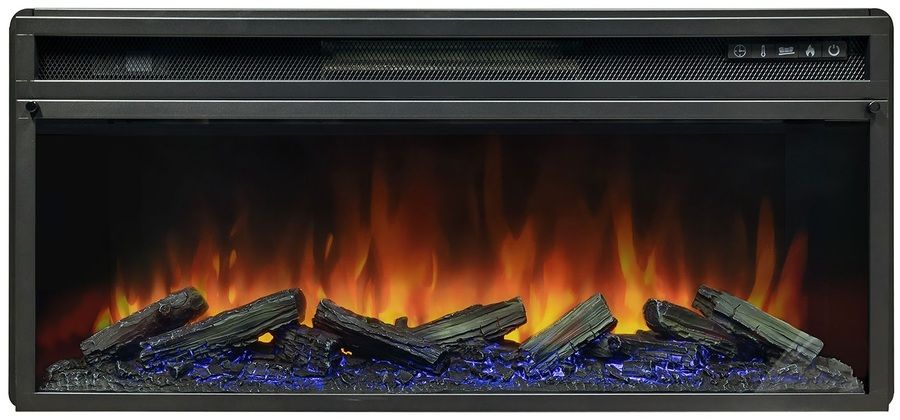 Линейный электрокамин Royal Flame Ellips 42 (орех) с очагом Vision 42 LOG LED фото#4