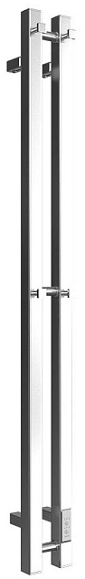 Электрический полотенцесушитель вертикальная лесенка STOUT ROCK quadro 120*08 Полированный 2 опоры фото#2