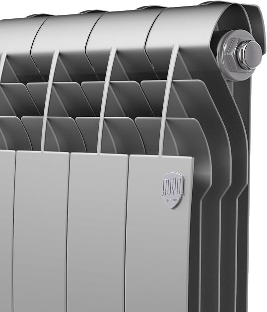 Биметаллический радиатор Royal Thermo BiLiner 350 Silver Satin VR80 - 10 секц. фото#2