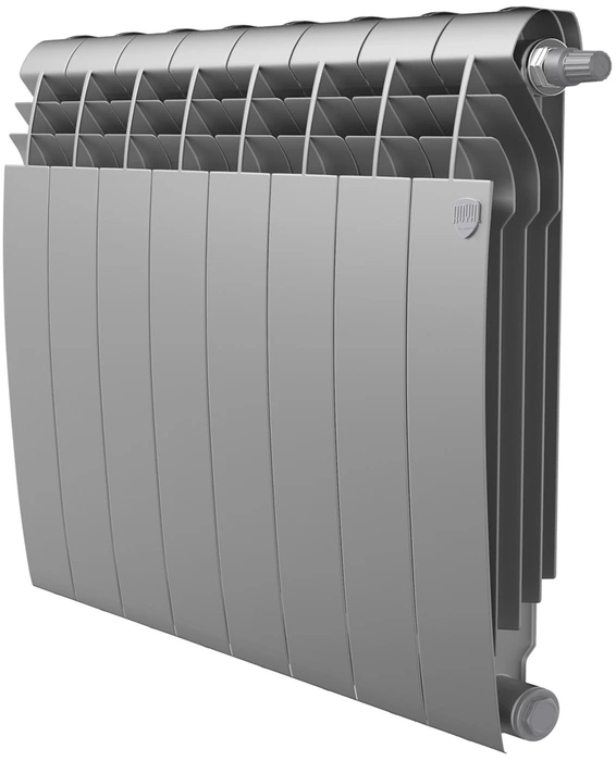 Биметаллический радиатор Royal Thermo BiLiner 500 Silver Satin VR80 - 8 секц.