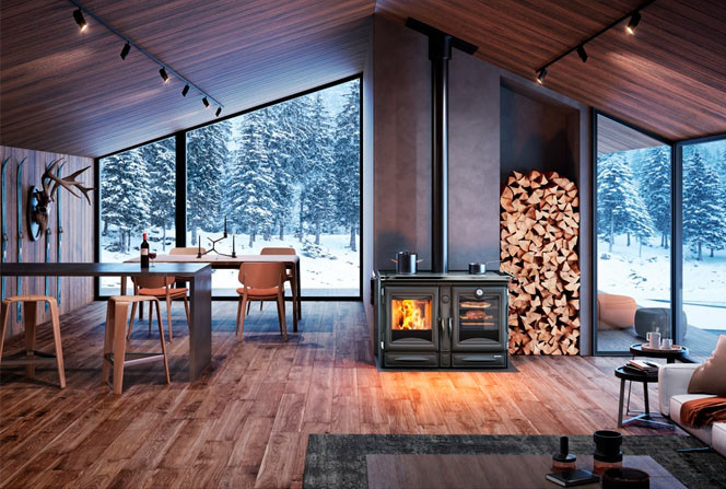 Дровяная печь La Nordica ALASKA Nero antracite (черный антрацит) фото#3