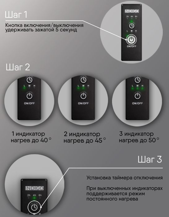 Электрический полотенцесушитель лесенка INDIGO Roof Lux б/п (el) 80/50 Graphite Metallic фото#3
