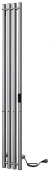 Электрический полотенцесушитель вертикальная лесенка INDIGO Style 4 (el) 120/18 Graphite Metallic