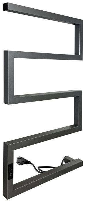 Электрический s образный полотенцесушитель INDIGO Sparta (el) 80/50 Graphite Metallic фото#2