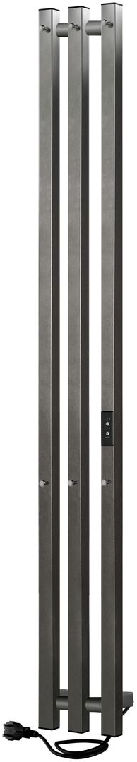 Электрический полотенцесушитель вертикальная лесенка INDIGO Style 3 PRO (el) 120/13 Graphite Metallic фото#2