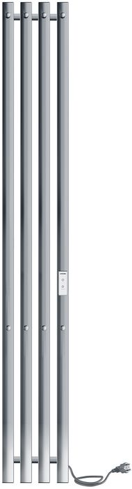 Электрический полотенцесушитель вертикальная лесенка INDIGO Style 4 PRO (el) 120/18 Полиров. фото#2