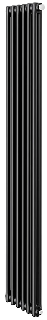 Стальной трубчатый радиатор 2-колончатый Royal Thermo Insignia VC2180 - 06 секц. RAL9005m, нижнее 1/2