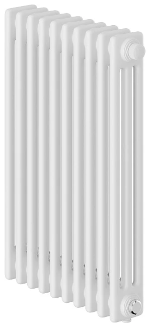 Стальной трубчатый радиатор 3-колончатый Royal Thermo Insignia VC3050 - 10 секц. RAL9016, нижнее 1/2