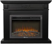 Электрокамин Electrolux EFP/P-2520LS N с порталом Firelight Bianco 25 черная эмаль