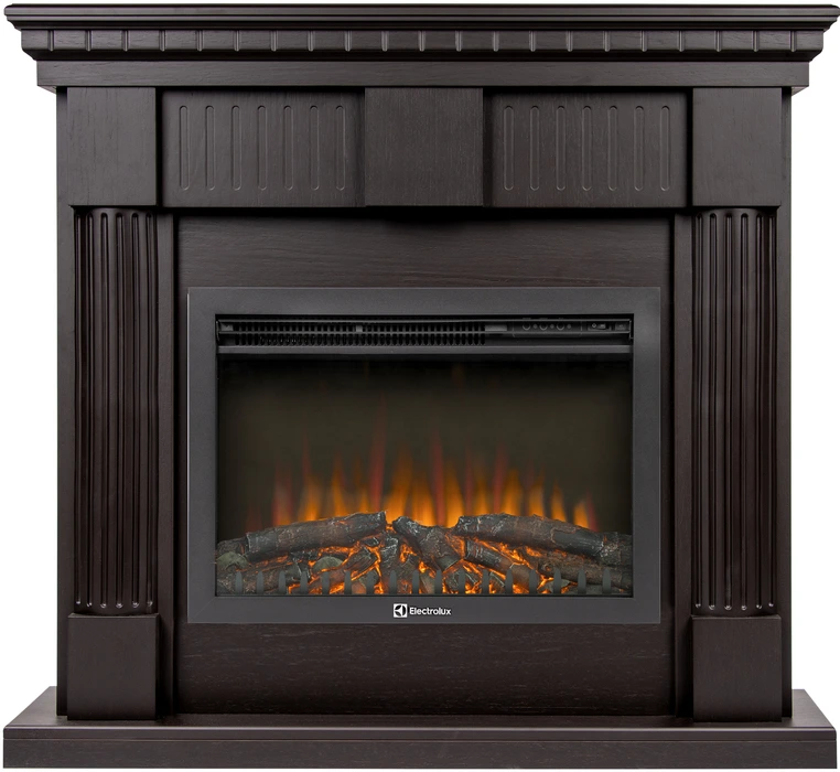 Электрокамин Electrolux EFP/P-2520LS N с порталом Firelight Colonna 25 шпон венге