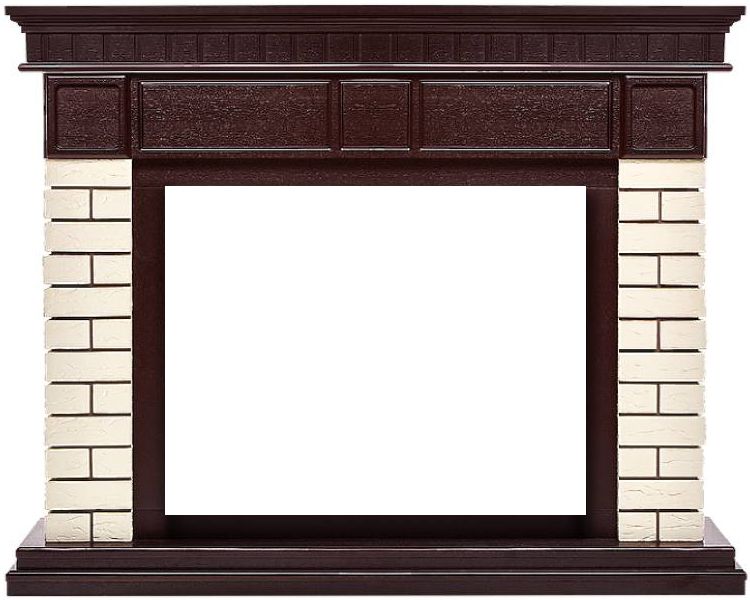 Электрокамин Electrolux EFP/P-2520LS N с порталом Firelight Bricks 25 камень бежевый, шпон темный дуб фото#2