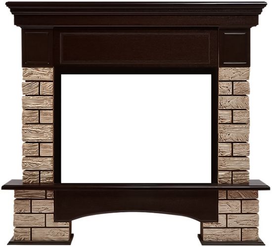 Электрокамин Electrolux EFP/P-2520LS N с порталом Firelight Forte Wood 25 камень коричневый, шпон темный дуб фото#2