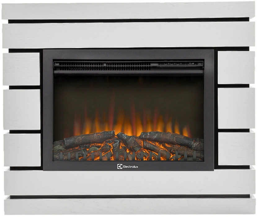 Электрокамин Electrolux EFP/P-2520LS N с порталом Firelight Moderno 25 шпон белый дуб