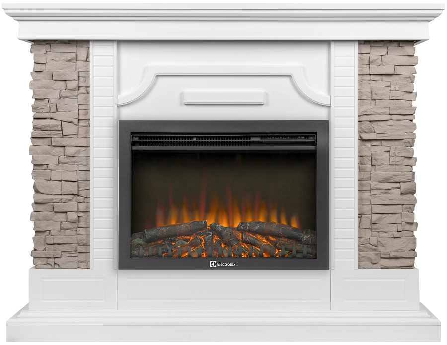 Электрокамин Electrolux EFP/P-2520LS N с порталом Firelight Florida 25 белый, серый