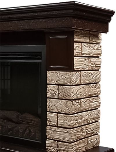 Электрокамин Electrolux EFP/P-2520LS N с порталом Firelight Forte Wood 25 камень коричневый, шпон темный дуб фото#10