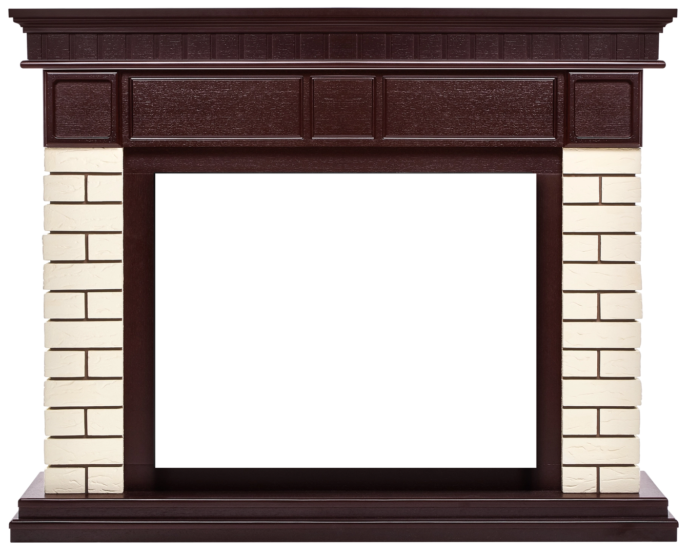 Электрокамин Electrolux EFP/P-3020LS N с порталом Firelight Bricks 30 камень бежевый, шпон темный дуб фото#2