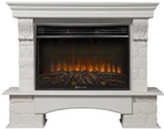 Электрокамин Electrolux EFP/P-3020LS N с порталом Firelight Forte 30S камень белый, шпон белёный дуб