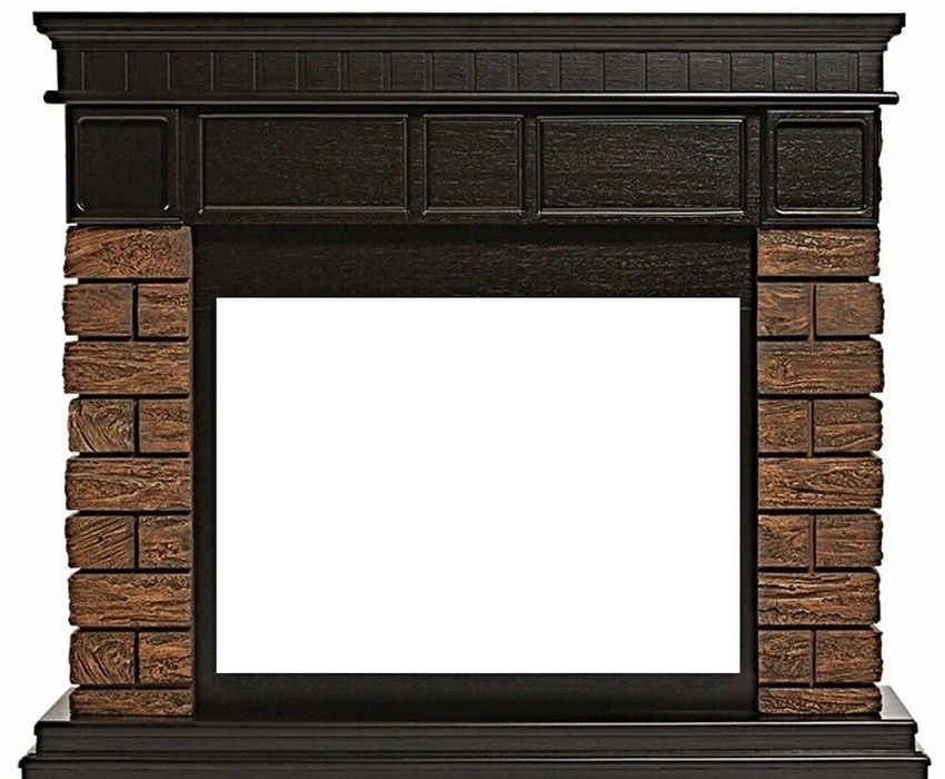 Электрокамин Electrolux EFP/P-3020LS N с порталом Firelight Bricks Wood 30 камень темный, шпон венге фото#2