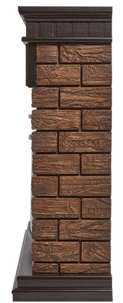 Электрокамин Electrolux EFP/P-3020LS N с порталом Firelight Bricks Wood 30 камень темный, шпон венге фото#4