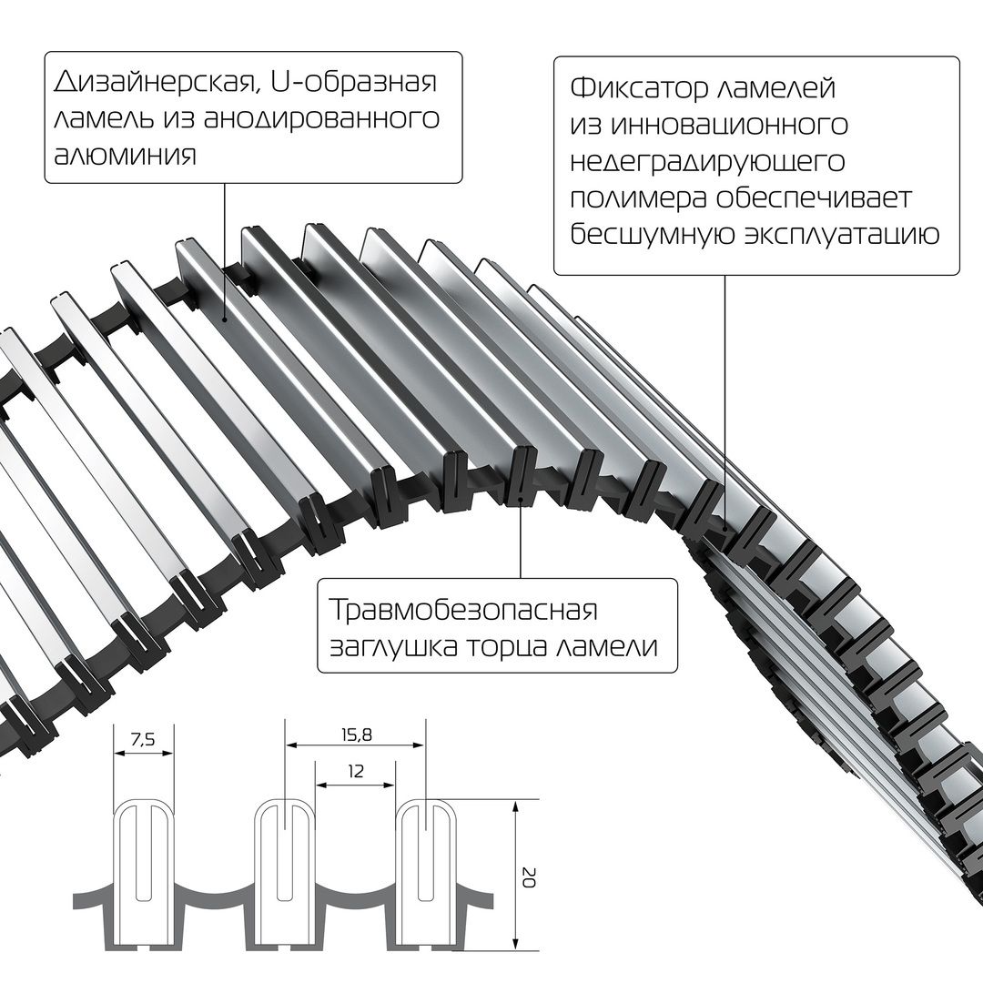 Внутрипольный конвектор длиной 1,1 м - 1,5 м Royal Thermo ATRIUM TURBO-150/250/1300 фото#8