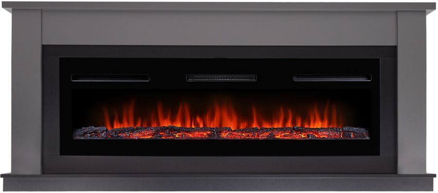 Линейный электрокамин Electrolux Infinity EFP/P-1600ULS с порталом Firelight Canto Long графит, черный