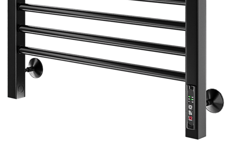 Электрический полотенцесушитель лесенка Royal Thermo Stato black П15 500х1000 электро (встроен. диммер) фото#3